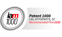 IAM PATENT 1000 - C&L ATTORNEYS, SC. - Ranked Firm for Patent Prosecution 2020 - CLAttorneys.com